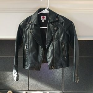 Black leather jacket